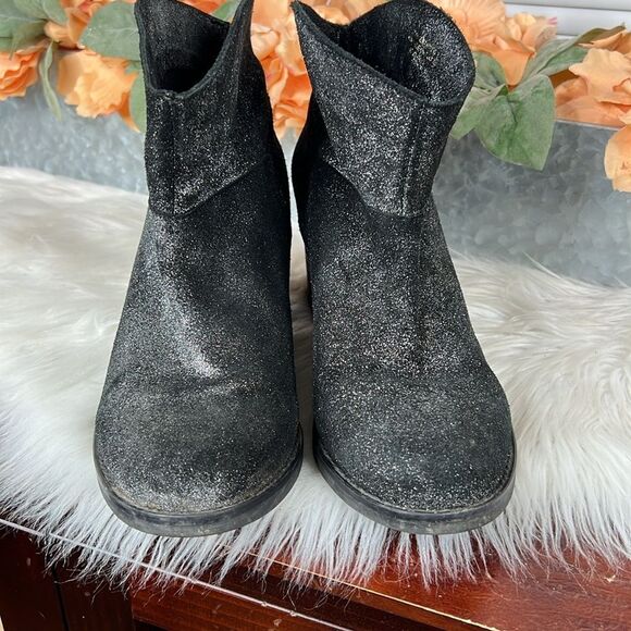 KG by Kurt Geiger Suzie Pewter Silver Metallic Suede Ankle Boots Size - Picture 3 of 13